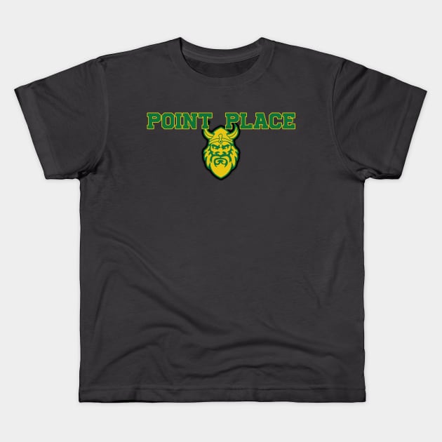 Point Place High School Vikings Mascot Kids T-Shirt by shanestillz